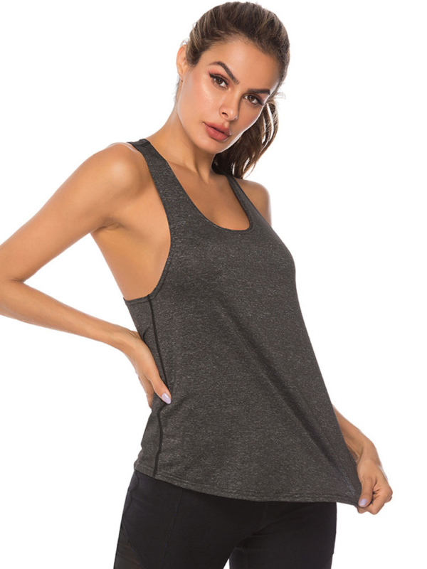 Sleeveless Racerback Yoga Vest Sport Singlet Women Athletic Fitness Sport Tank Tops Gym Running Training Yoga Shirts 25